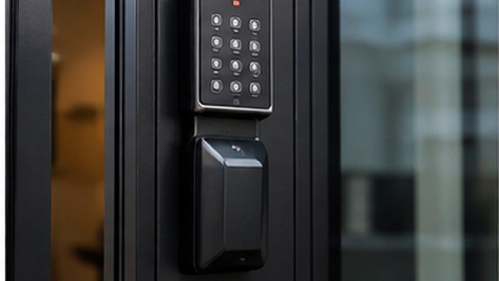 Lettore badge e tastiera controllo accessi