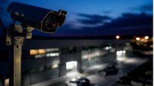 Telecamera notturna su parcheggio