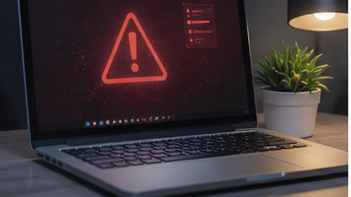 Computer con problema di sicurezza informatica